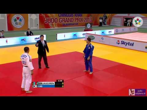 Judo 2013 Grand Prix Ulaanbaatar: Sanjaasuren (MGL) - Cho (KOR) [-66kg] final
