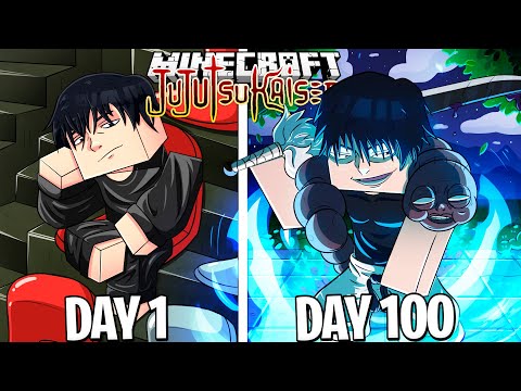 Unbelievable! Surviving 100 Days as TOJI in Jujutsu Kaisen Minecraft!