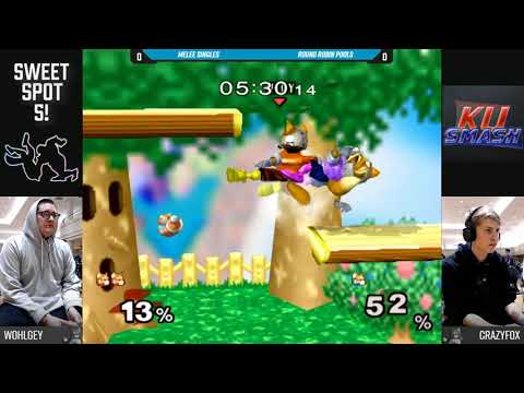 Sweet Spot 5 SSBM - Wohlgey (Fox) Vs. CrazyFox (Fox) - Round Robin Pools