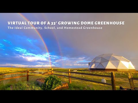 33' Growing Dome Geodesic Greenhouse Tour