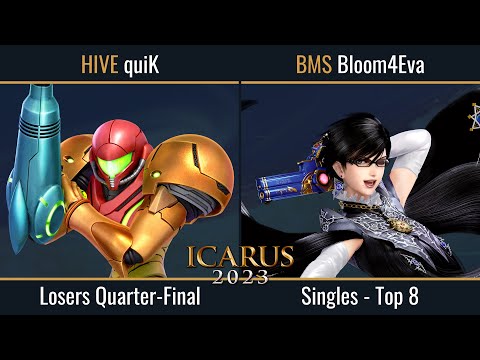 ICARUS 2023 - Bloom4Eva (Bayonetta) vs quiK (Samus) - Losers Quarter-Finals