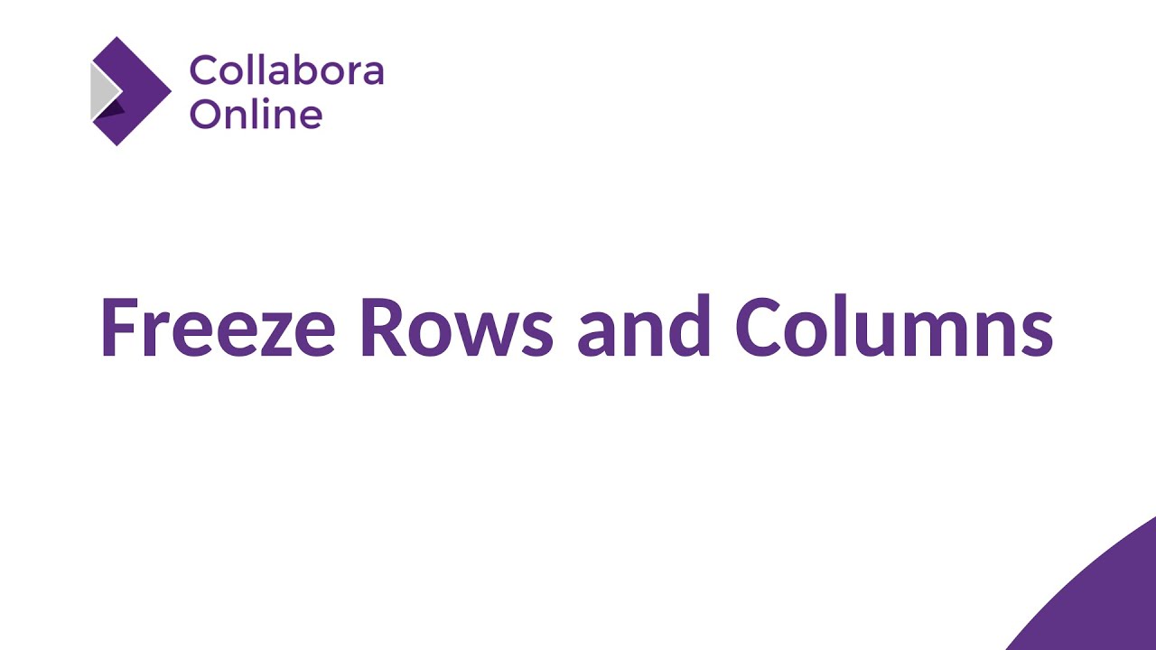 How to Freeze Rows & Columns of a Spreadsheet in Collabora Online #FeatureFriday