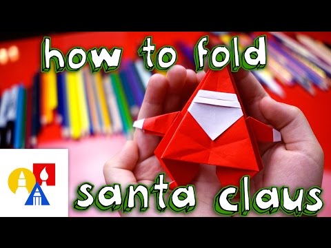 How to fold an origami santa claus