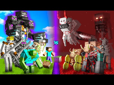 OVERWORLD vs NETHER in Minecraft (Mob Battle)