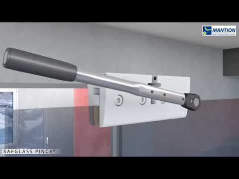 Kit complet - porte coulissante en verre - rail 2 m - SAF GLASS 80 MANTION