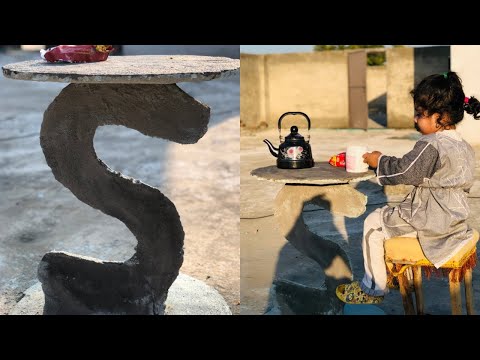 Amazing IDEA |   how to make A coffee Table from Cement/  Crafts ideas For  decoration