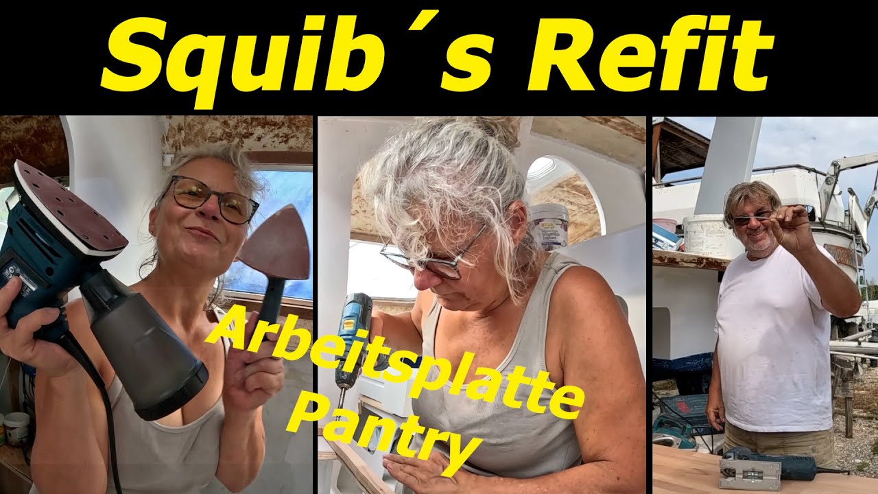Squib's Refit - Fitting and installing the galley countertop /105