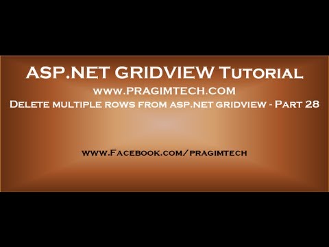 Delete multiple rows from asp net gridview Part 28