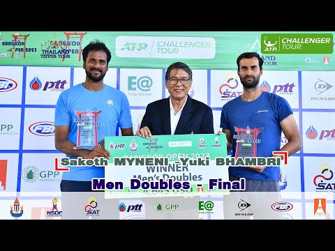 Bangkok Open 2023 (2) Men Doubles  Final - Saketh MYNENI -Yuki BHAMBRI (IND)