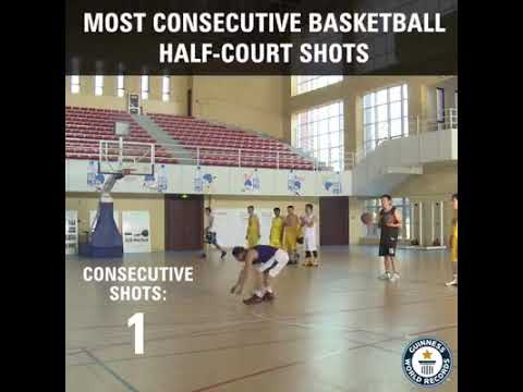 Most Consecutive Half Court Shots