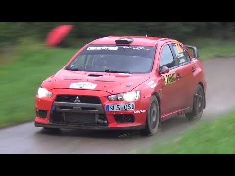 Mitsubishi Lancer EVO X R4 w/ Anti-Lag System! - Action & Sound at Rallye Deutschland!
