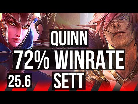QUINN vs SETT (TOP) | 72% winrate, 8/1/6, Dominating | EUW Grandmaster | 25.6