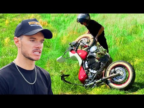 Destroying a brand new Harley because I lost the title