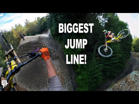HITTING THE BIGGEST BIKE PARK JUMP LINE IN THE UK!