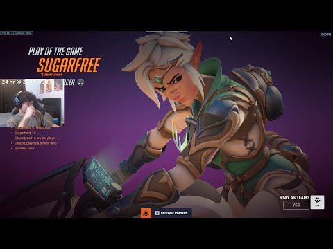 POTG! Sugarfree INSANE Tracer Season 8 Top 500 Gameplay Overwatch 2