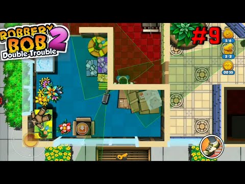 Robbery Bob 2 Double Trouble Seagull Bay level 10 with 3-stars 🌟 (complete gameplay)