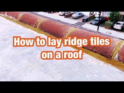 How to lay ridge tiles on a roof