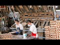Chinese Factory Mass Produces Wooden End Grain Cutting Boards