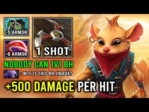 100% Physical Right Click Bounty Hunter +500 Damage Per Hit Nobody Can Stand 1v1 Him Dota 2