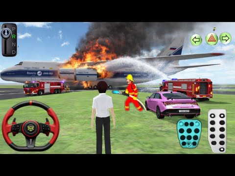 🔥 Airplane Fire Emergency Rescue | Firefighters Action 🚒 | 3D Driving Class 2 Gameplay