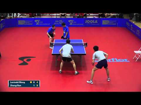 2016 NCTTA Nationals Men's Doubles Semi Final - Levinski/Wang vs Zhang/Sun