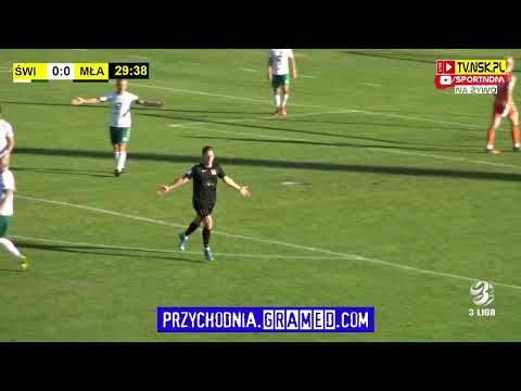 tv.nsk.pl [0:1 Mateusz Stryjewski 30] Świt Nowy Dwór Maz. - Mławianka Mława 2:3 (0:1) 2022-09-03 g17