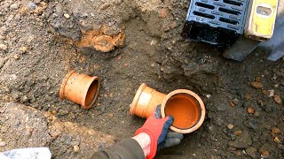 How To Connect an ACO CHANNEL To a 90 Degree 4inch Drainage , surface & rain Water Pipe!!