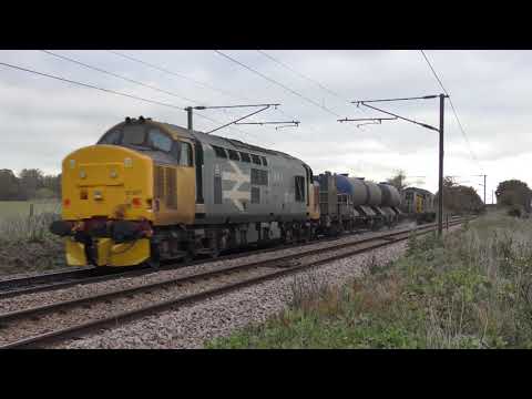 37405 and 37407 on 3S01, 09:22, Stowmarket D.G.L. - Stowmarket D.G.L. (17:41) - RHTT