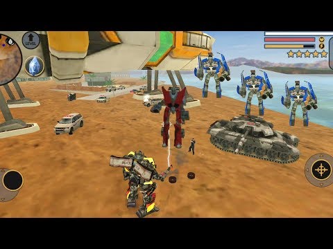 Vegas Crime Simulator (Transformer Fight Red Car Robot) Transformer vs Alien Robot Car - Gameplay HD
