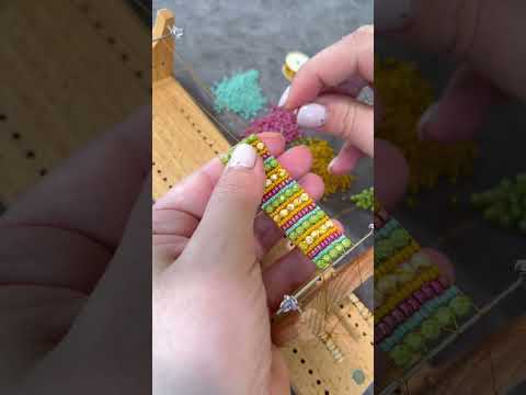 Bead Loom Bracelet Cuff by Capital City Beads DIY seed bead jewelry tutorials and beading supplies.