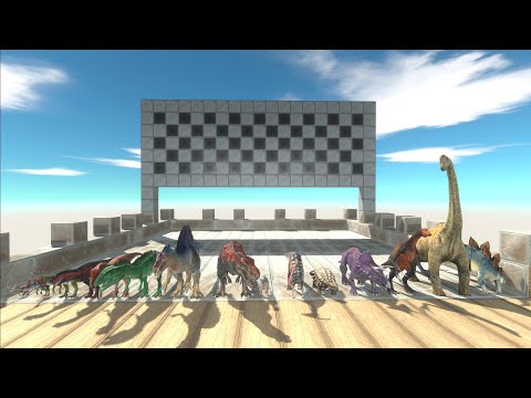 ALL DINOSAURS SPEED RACE MARATHON - Animal Revolt Battle Simulator