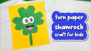 Torn Paper Shamrock Craft For Kids