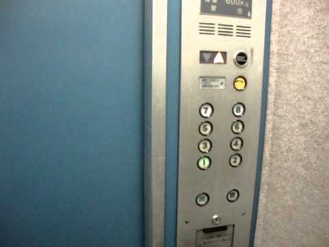 Nice old Mitsubishi Traction elevators/lifts at Akihabara Radio Kaikan, Tokyo, Japan (3)