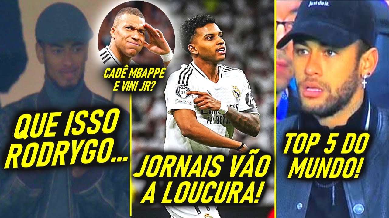 VINI JR e MBAPPE SUMIDOS? - A REAÇÃO de BELLIGHAM, NEYMAR e JORNAIS com RODRYGO!