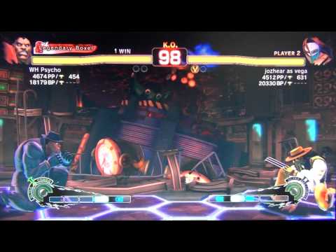 SSF4 AE Endless Battle - WH Psycho (Balrog) Vs Jozhear as vega (Vega)