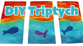 DIY Easy Triptych Tutorial for Kids 🎨🖼️ - Fun and Simple Art Project!