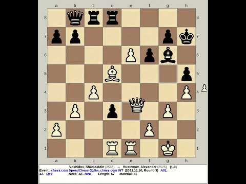 Vokhidov, Shamsiddin vs Rustemov, Alexander | SpeedChess Q1Sw 2022, chess com