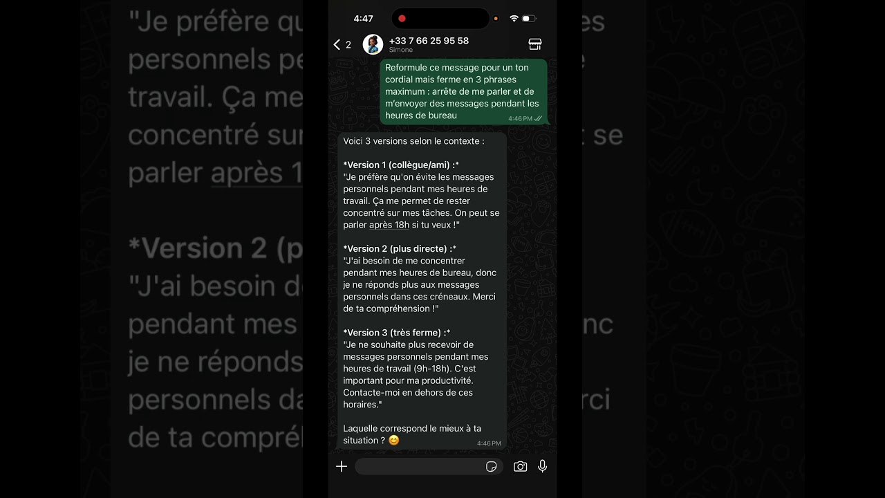 Comment changer le ton d'un message avec Simone