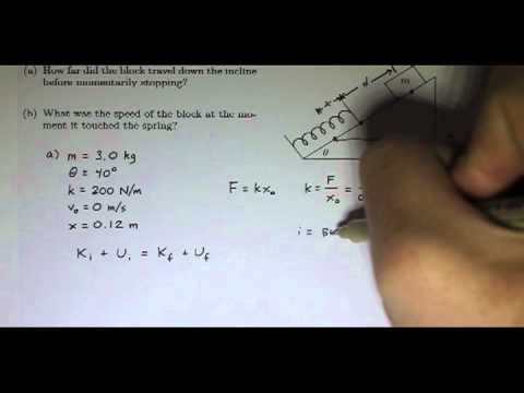 Conservation of Mechanical Energy - Problem 1, Part a