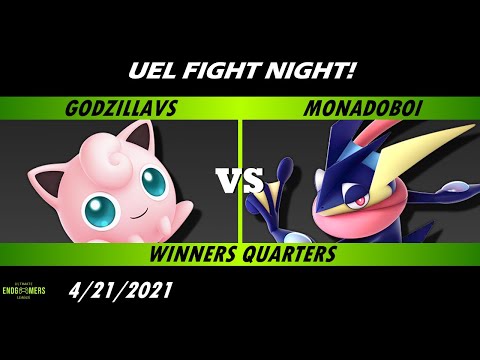 Fight Night! - GodzillaVS (Jigglypuff) vs MonadoBoi (Greninja) Winners Quarters - Smash Ultimate