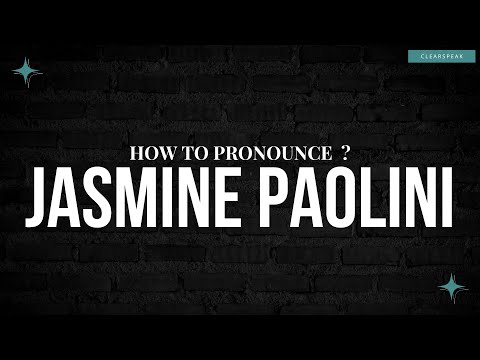 How to Pronounce Jasmine Paolini in English