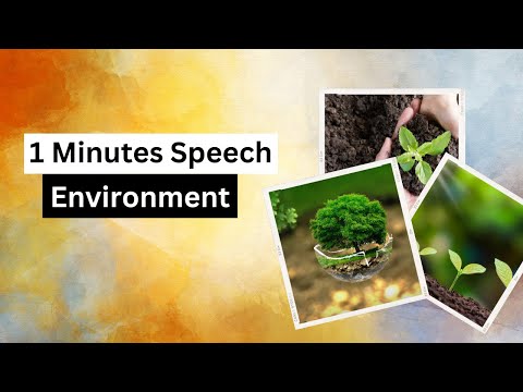Speech on Environment in English for Students | 1 Minute