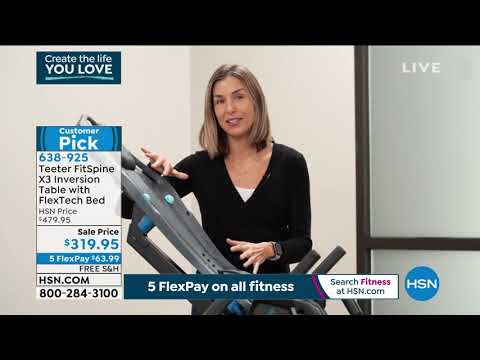 Teeter FitSpine X3 Inversion Table w/FlexTech Bed   10Ye...