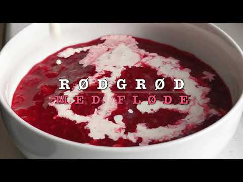 Danish Rødgrød Med Fløde - Red Berry Porridge w. Cream - Rodgrod med Flode - Recipe # 152