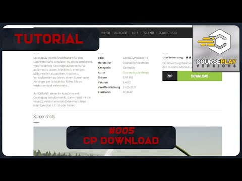 LS19 Courseplay Tutorial Teil 5. - Download und Installation - FS19 - 2021
