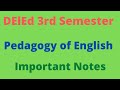 DElEd 3rd Semester Paper 3 4 Pedagogy Of English 1 2 Unit Deled Tet Ctet