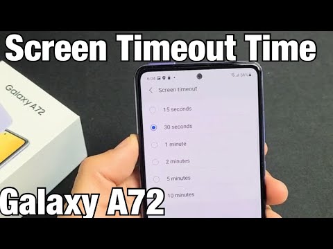 Galaxy A72: How to Change Screen Timeout Time Before Phone Sleeps & Locks
