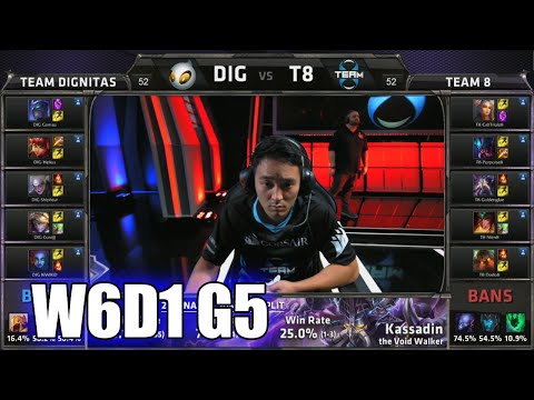 Dignitas vs Team 8 | S5 NA LCS Summer 2015 Week 6 Day 1 | DIG vs T8 W6D1 G5 Round 2