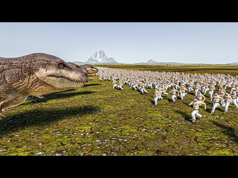5000 CHUCK NORRIS vs 50.000 T-REX - Ultimate Epic Battle Simulator UEBS 2