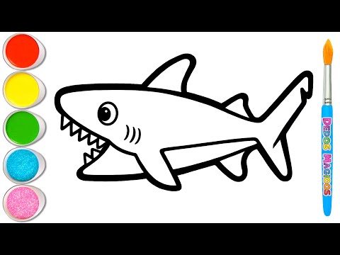 Draw and Color Cute Shark, Beautiful Octopus and Colorful Fish 🦈🐙🐠 Sea Animals #101